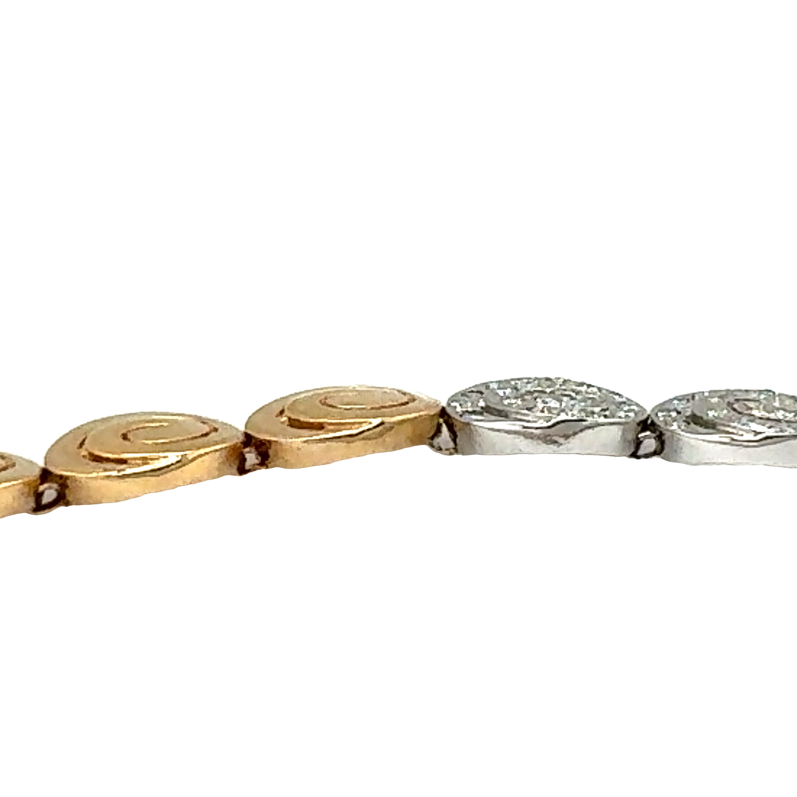 14K Gold Diamond Link Necklace
