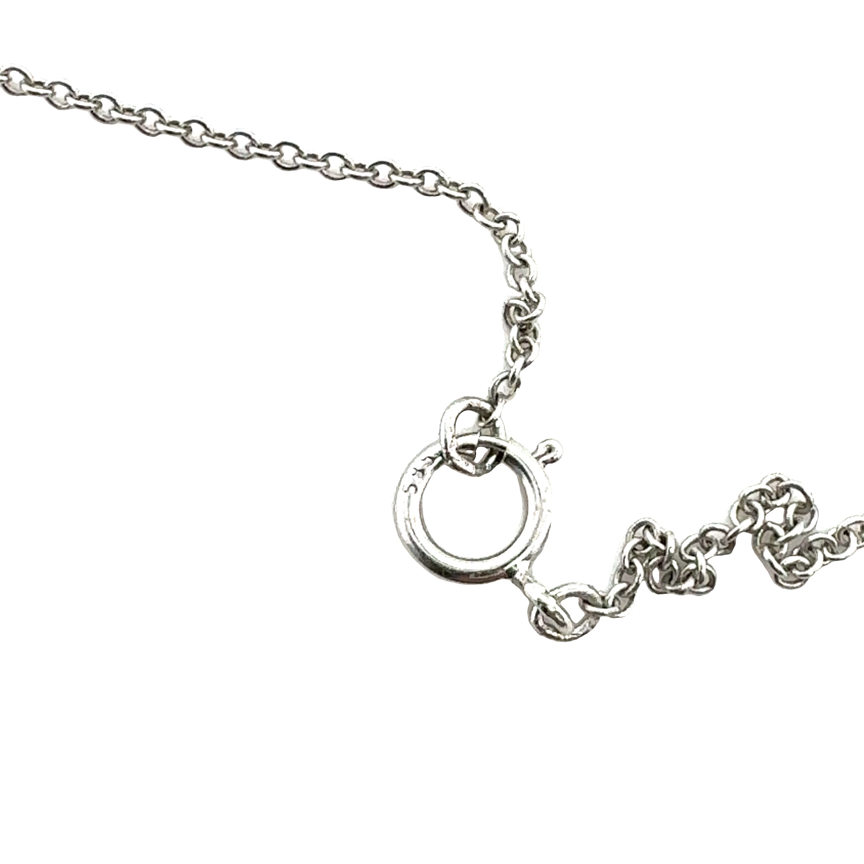 14K White Gold Aquamarine and Diamond Pendant