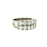 14K White Gold Diamond Band