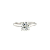 14K White Gold Diamond Engagement Ring