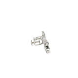 14K White Gold Diamond Link Earrings