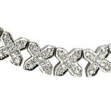 14K White Gold Diamond Link Necklace