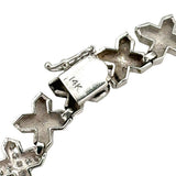 14K White Gold Diamond Link Necklace