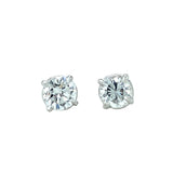 Diamond Stud Earrings, 0.89 Carats, GIA Certified, 14K White Gold