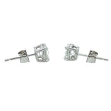 Diamond Stud Earrings, 0.89 Carats, GIA Certified, 14K White Gold