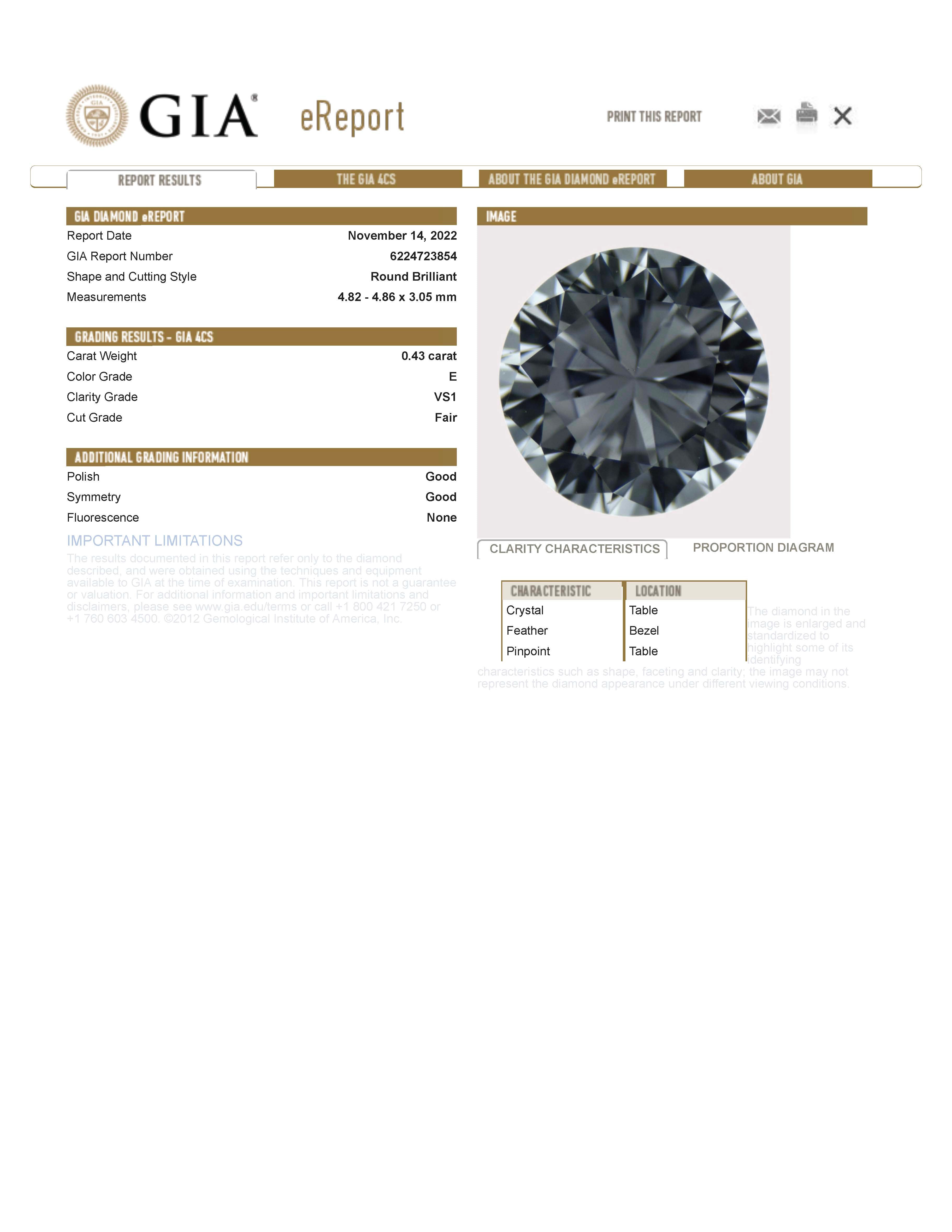 14K White Gold Diamond Stud Earrings