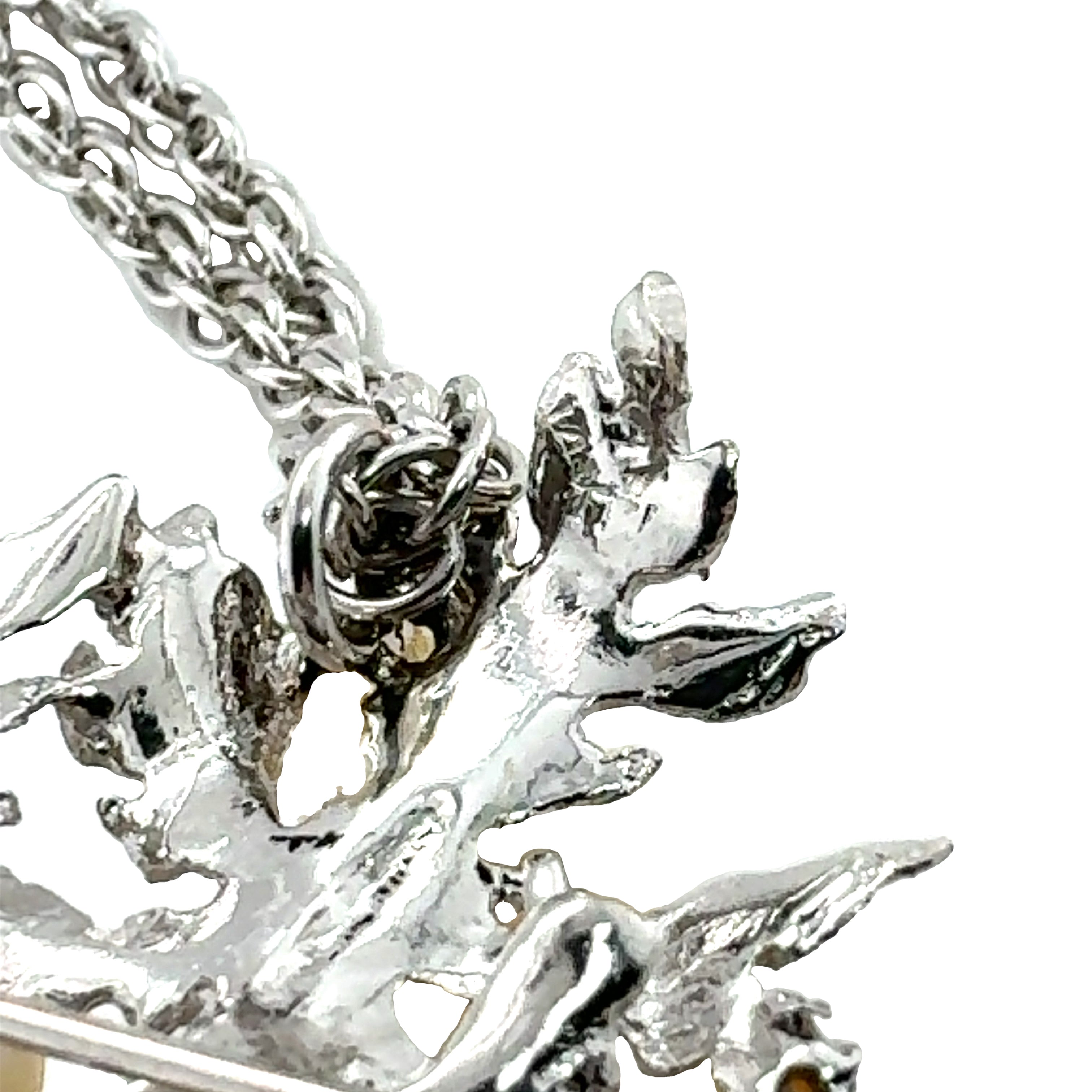 14K White Gold Pearl Grape Cluster Pendant