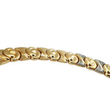 14K White and Yellow Gold Diamond Link Necklace