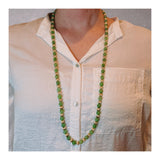 14K Yellow Gold Bead and Jade Bead Necklace