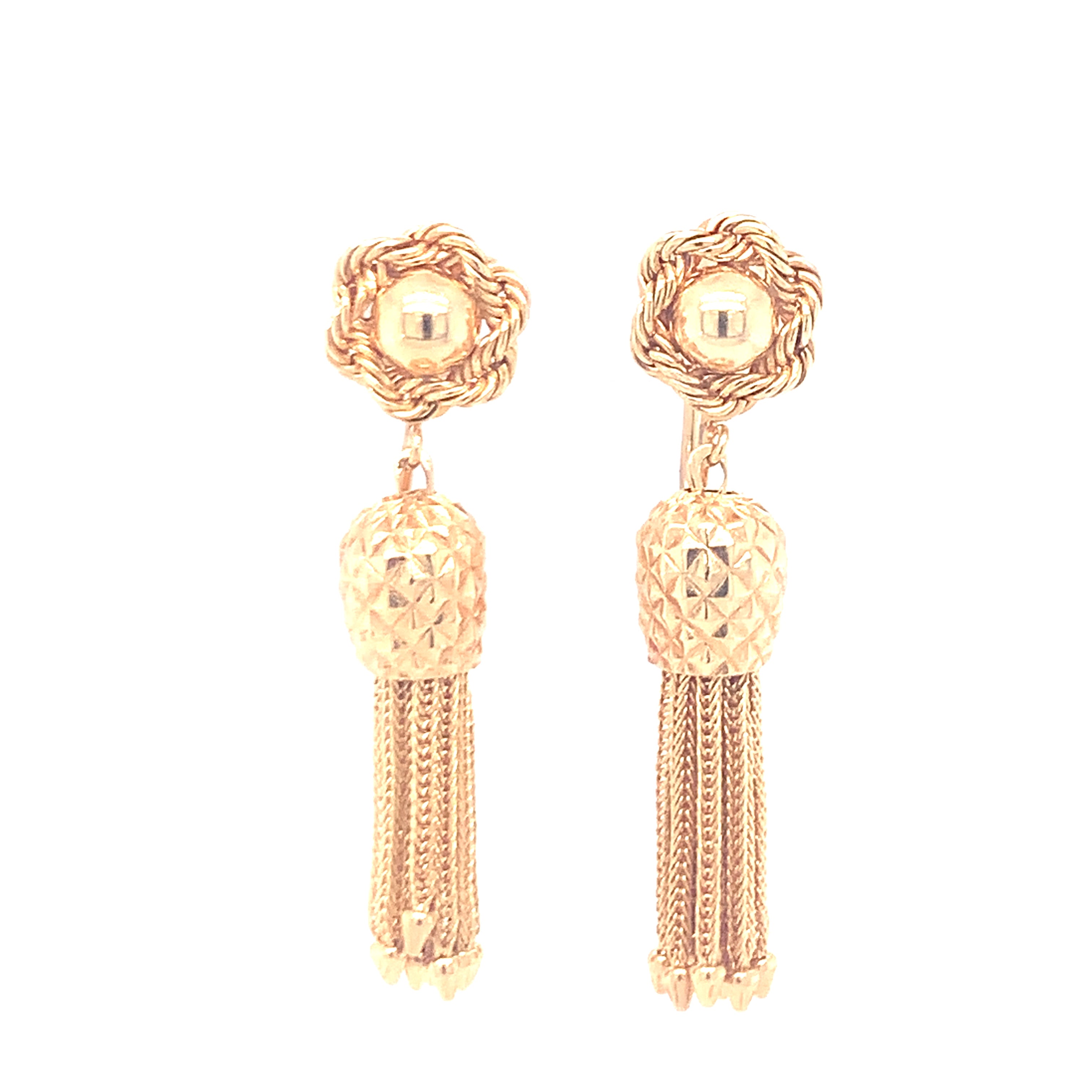 14K Yellow Gold Dangling Earrings