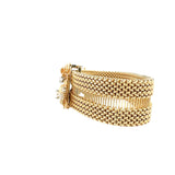 14K Yellow Gold Diamond Buckle Bracelet