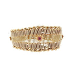 14K Yellow Gold Garnet Bracelet
