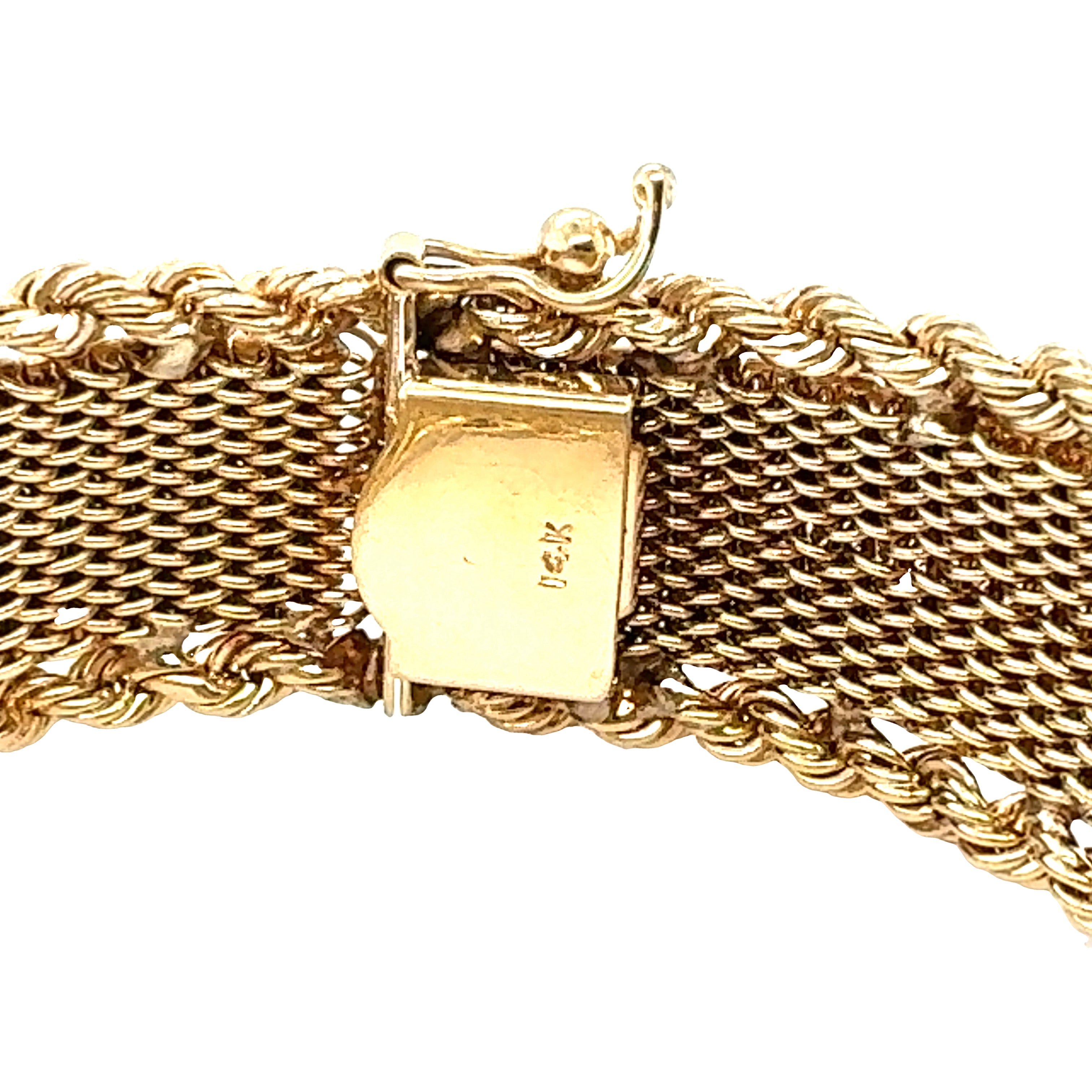 14K Yellow Gold Garnet Bracelet