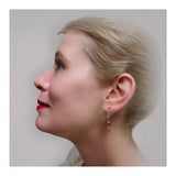 18K White Gold Multi-Color Sapphire and Diamond Earrings