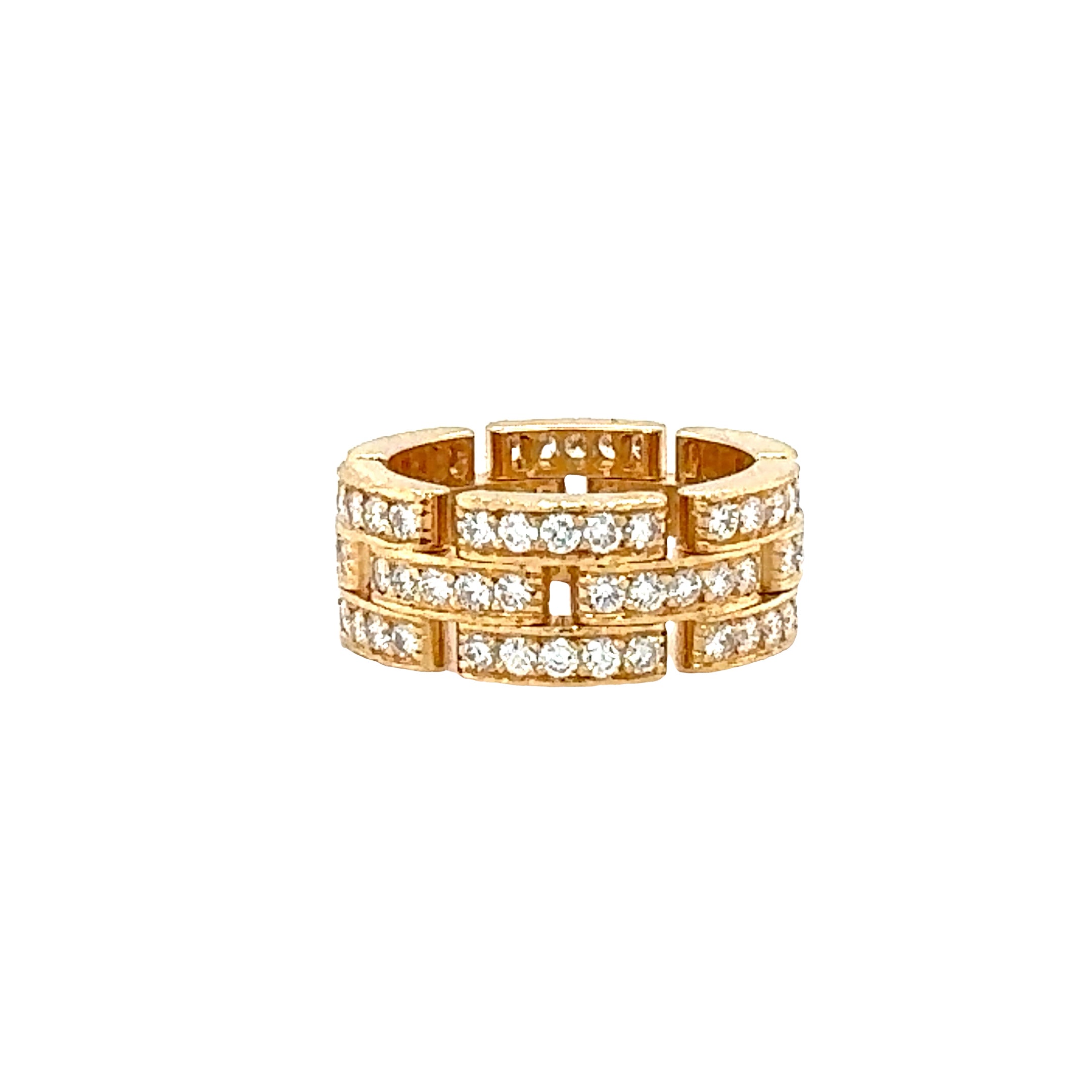 18K Yellow Gold Diamond Maillon Panthere Band