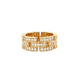 18K Yellow Gold Diamond Maillon Panthere Band