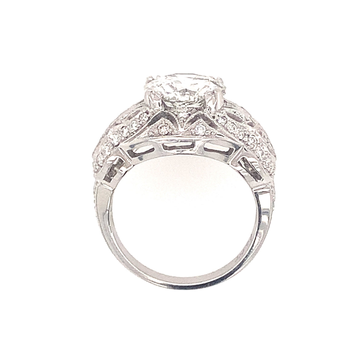 3.00 Carat Diamond Engagement Platinum Ring
