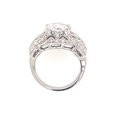 3.00 Carat Diamond Engagement Platinum Ring