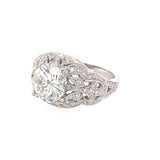 3.00 Carat Diamond Engagement Platinum Ring