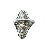 Art Deco Diamond Filigree Platinum Ring