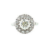 Art Deco Diamond Solitaire White Gold Ring
