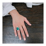 Art Deco Emerald and Diamond Platinum Ring, circa 1930s