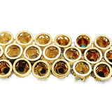 Balogh 18K Gold 14.0ct Ruby, Sapphire, and Turquoise Cabochon Bracelet, Circa 1960s