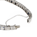 Art Deco Diamond and Sapphire Platinum Bracelet