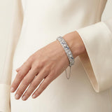 Art Deco Platinum Diamond & Sapphire Bracelet, 5ct Diamonds, 1930s