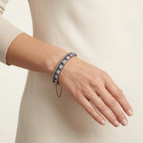 Victorian Sapphire and Diamond Cuff Bracelet, Silver-Topped Gold, Circa 1900s