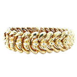 Scallop Link 18K Yellow Gold Bracelet, circa 1960s