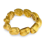 Shell Link 18K Yellow Gold Bracelet by Hammerman Brothers