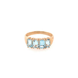 Blue Topaz 14K Yellow Gold Ring, Circa 1970s