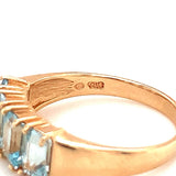Blue Topaz 14K Yellow Gold Ring, Circa 1970s
