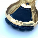 Carved Black Onyx 18K Yellow Gold Earrings by Wander