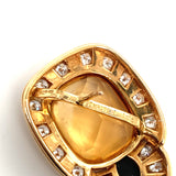 Citrine, Onyx and Diamond 18K Gold Earrings by Chaumet