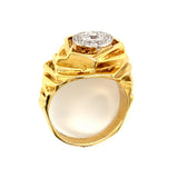 Diamond 18K Yellow Gold Cocktail Ring, circa 1970s