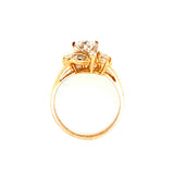Diamond 18K Yellow Gold Cocktail Ring, circa 1980s