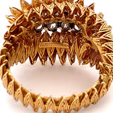 Diamond Cluster 18K Yellow Gold Ring, circa 1960s