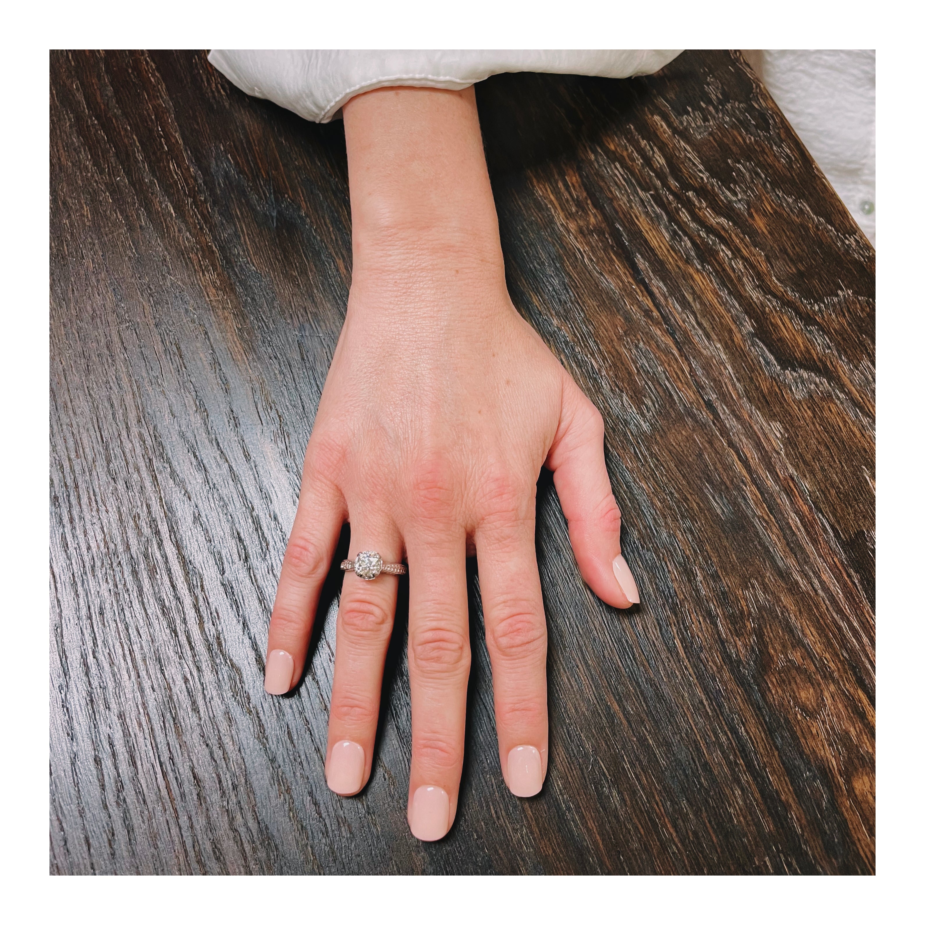 Diamond Engagement Platinum Ring