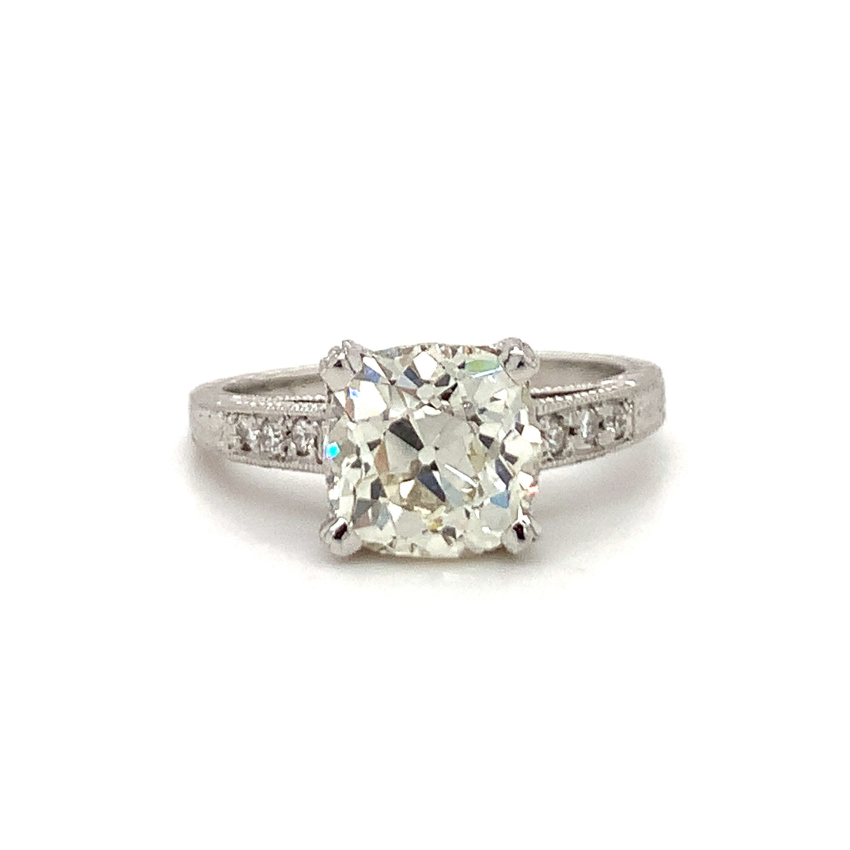 Diamond Engagement Platinum Ring