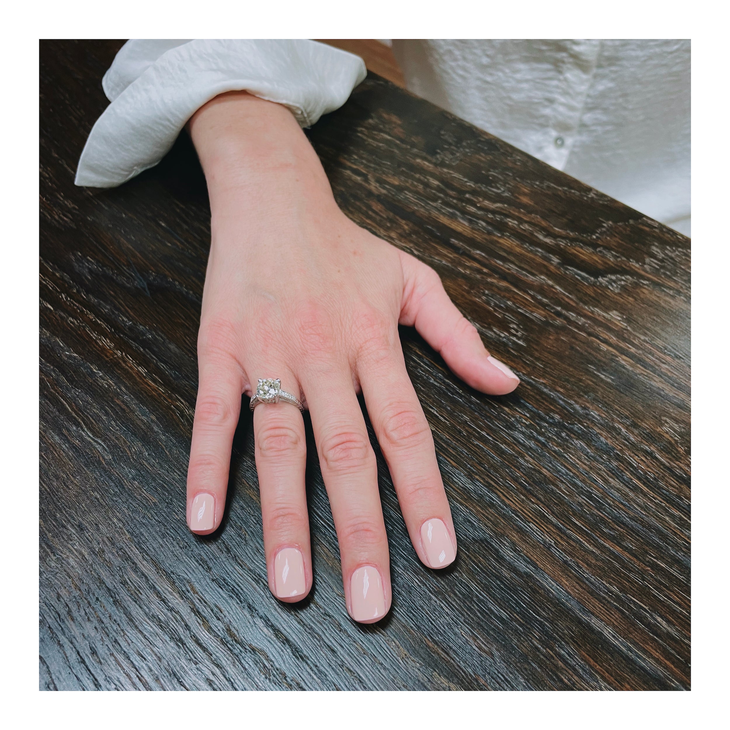 Diamond Engagement Platinum Ring