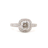 Diamond Engagement Ring in 18K White Gold