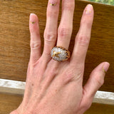 Diamond Pave Dome 18K Yellow Gold Ring, circa 1960s