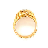 Diamond Solitaire 18 Karat Yellow Gold Ring, circa 1980s