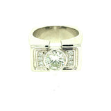 Diamond Solitaire Platinum Ring, circa 1960s