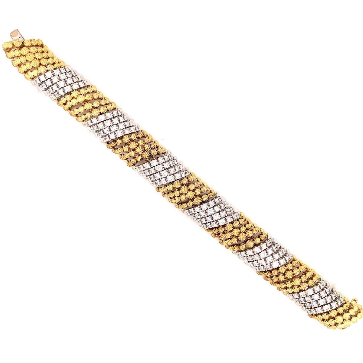 Diamond Two-Tone Gold Bracelet, circa 1960s