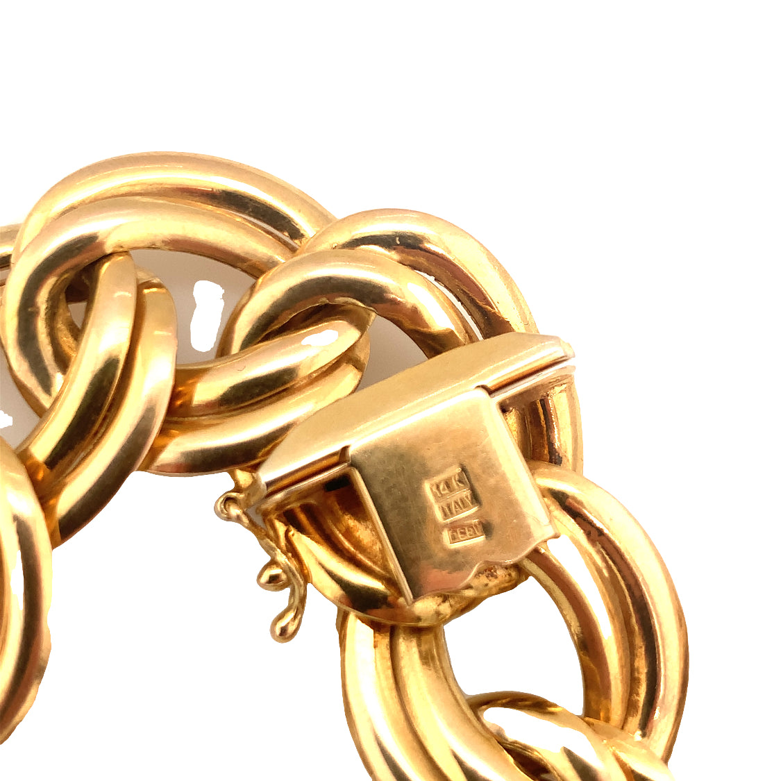 Double Oval Link 14K Yellow Gold Necklace