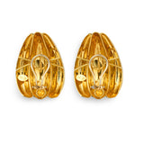 Hammered 18k Yellow Gold Earclips by Henry Dunay, circa 1970s