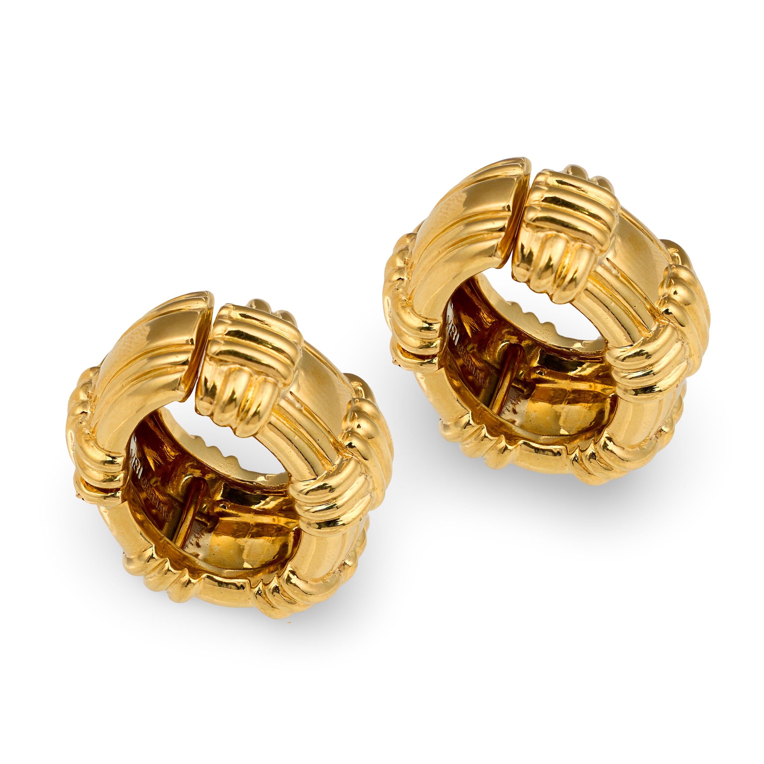 Huggie 18k Yellow Gold Earrings by David Webb, circa 1970s